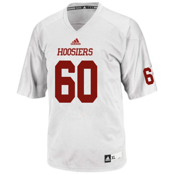 Men #60 Jacob Limbach Indiana Hoosiers College Football Jerseys Sale-White